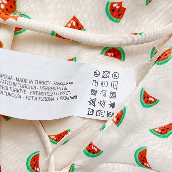 NWT Watermelon Print Lace Up Back Sleeveless Top - Picture 10 of 11